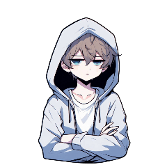 [LINEスタンプ] [アレンジ用]ネガティブパーカー男子は憂鬱