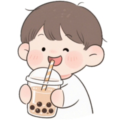 [LINEスタンプ] 美味しいタピオカミルクティー