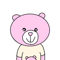 [LINEスタンプ] アップルちゃん(ピンクのクマ) 