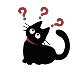 [LINEスタンプ] 家にいる黒猫 