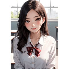 [LINEスタンプ] 清純な少女写真