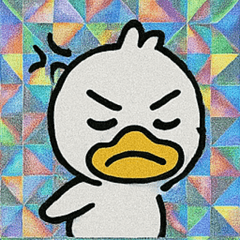 [LINEスタンプ] キラキラシール風アヒル@SFW
