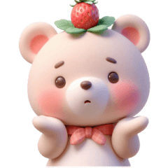 [LINEスタンプ] イチゴクマちゅうして