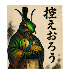 [LINEスタンプ] 昆虫擬人化1 江戸時代風