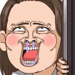 [LINEスタンプ] おもろ顔女子2