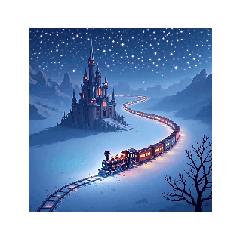 [LINEスタンプ] Mystic Winter Train 幻想的な冬の列車