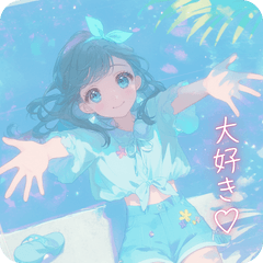 [LINEスタンプ] パステル気分の女の子