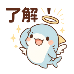 [LINEスタンプ] サメ天使のズコーッ！爆笑ギャグ劇場