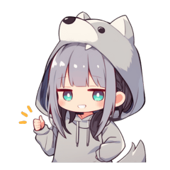 [LINEスタンプ] おおかみガール
