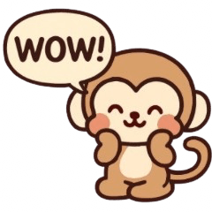 [LINEスタンプ] 英語で伝えるお猿のスタンプ