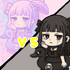 [LINEスタンプ] ゴスロリスワンVSユメカワスワン