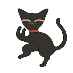 [LINEスタンプ] おどる！黒猫のミュウたん 