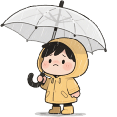 [LINEスタンプ] 雨がずっと降り続いてる。