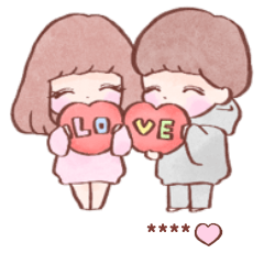 [LINEスタンプ] 大好きな❤️へ送る「彼氏と彼女2」