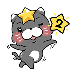 [LINEスタンプ] 炭吉猫 2