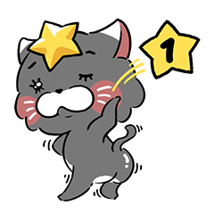 [LINEスタンプ] 炭吉猫 1