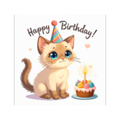 [LINEスタンプ] 誕生日おめでとう！ねこスタンプ