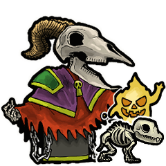 [LINEスタンプ] アンデッド動く⚰️骨ネクロマンサー