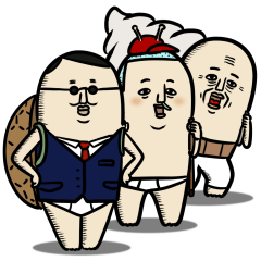 [LINEスタンプ] 背負う者たち