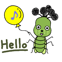 [LINEスタンプ] ヨツコブツノゼミちゃん