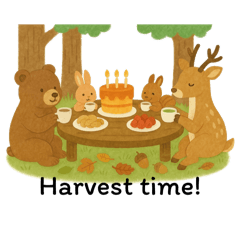 [LINEスタンプ] 英語やさしい秋色スタンプ Cozy Autumn Set