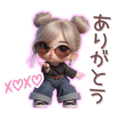 [LINEスタンプ] お団子ヘア❤️使いやすいギャルの日常