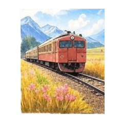 [LINEスタンプ] 鉄道と季節感ある風景
