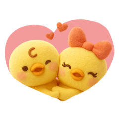 [LINEスタンプ] ぴよぴよ夫婦◎ぬいぐるみ