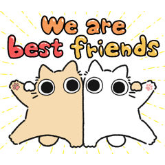 [LINEスタンプ] ねこぽっくるクリーム【友達】