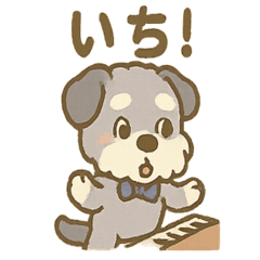 [LINEスタンプ] ゆるかわピアノ好きシュナ