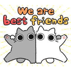 [LINEスタンプ] ねこぽっくるグレー【友達】
