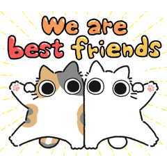 [LINEスタンプ] ねこぽっくるパステル三毛【友達】