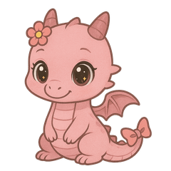 [LINEスタンプ] ももりん☆かわいいピンクドラゴン
