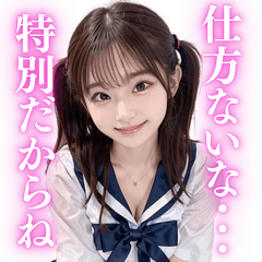 [LINEスタンプ] 【大好きアピール】可愛いAI女子高校生