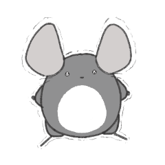 [LINEスタンプ] まるっとチンチラ①(グレー)