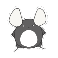 [LINEスタンプ] まるっとチンチラ①(ブラック)