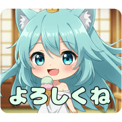 [LINEスタンプ] アイス大好き精霊みなみちゃんスタンプ