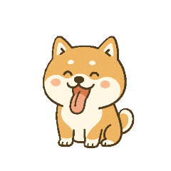 [LINEスタンプ] ペロッと秋田犬1 