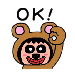 [LINEスタンプ] ポポベア 日本語