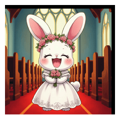 [LINEスタンプ] 可愛いウサギの花嫁
