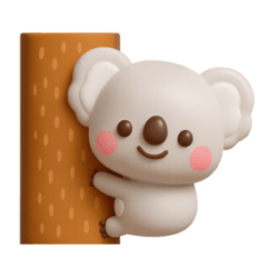 [LINEスタンプ] ふわふわコアラ♡かわいい吹き出し