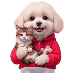 [LINEスタンプ] 動く！モフモフ