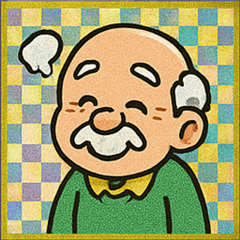 [LINEスタンプ] キラキラシール風しぶいおじいちゃん@SFW