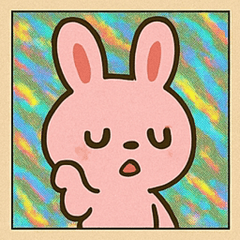 [LINEスタンプ] キラキラシール風つきのうさぎ@SFW
