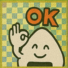 [LINEスタンプ] キラキラシール風おにぎり@SFW
