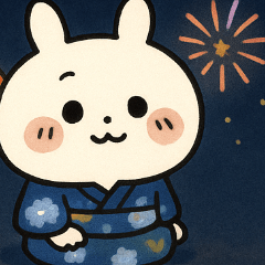 [LINEスタンプ] 花火大会うさぎの夏まつりスタンプ