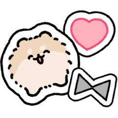 [LINEスタンプ] ぺたぺたポメトーン（橙）