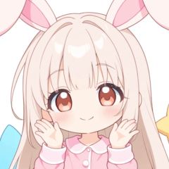[LINEスタンプ] ナイトドリームのうさ耳の女の子スタンプ