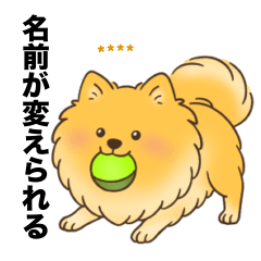 [LINEスタンプ] 名前入りポメラニアンオレンジ