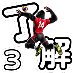 [LINEスタンプ] ゴリラ×バレーボール！第三弾！デカ文字